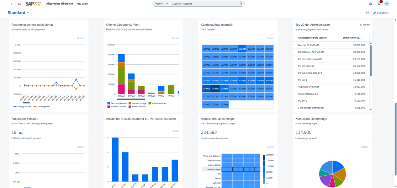 [DE] SAP Business One - BI - Übersicht 02