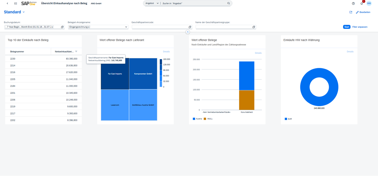 [DE] SAP Business One - Einkauf und Bestand - Einkaufsanalyse