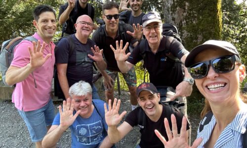 Schweiz Teambild Wandern